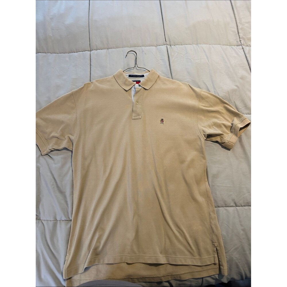 Tommy Hilfiger Men's Tan Polo with Small Chest Logo